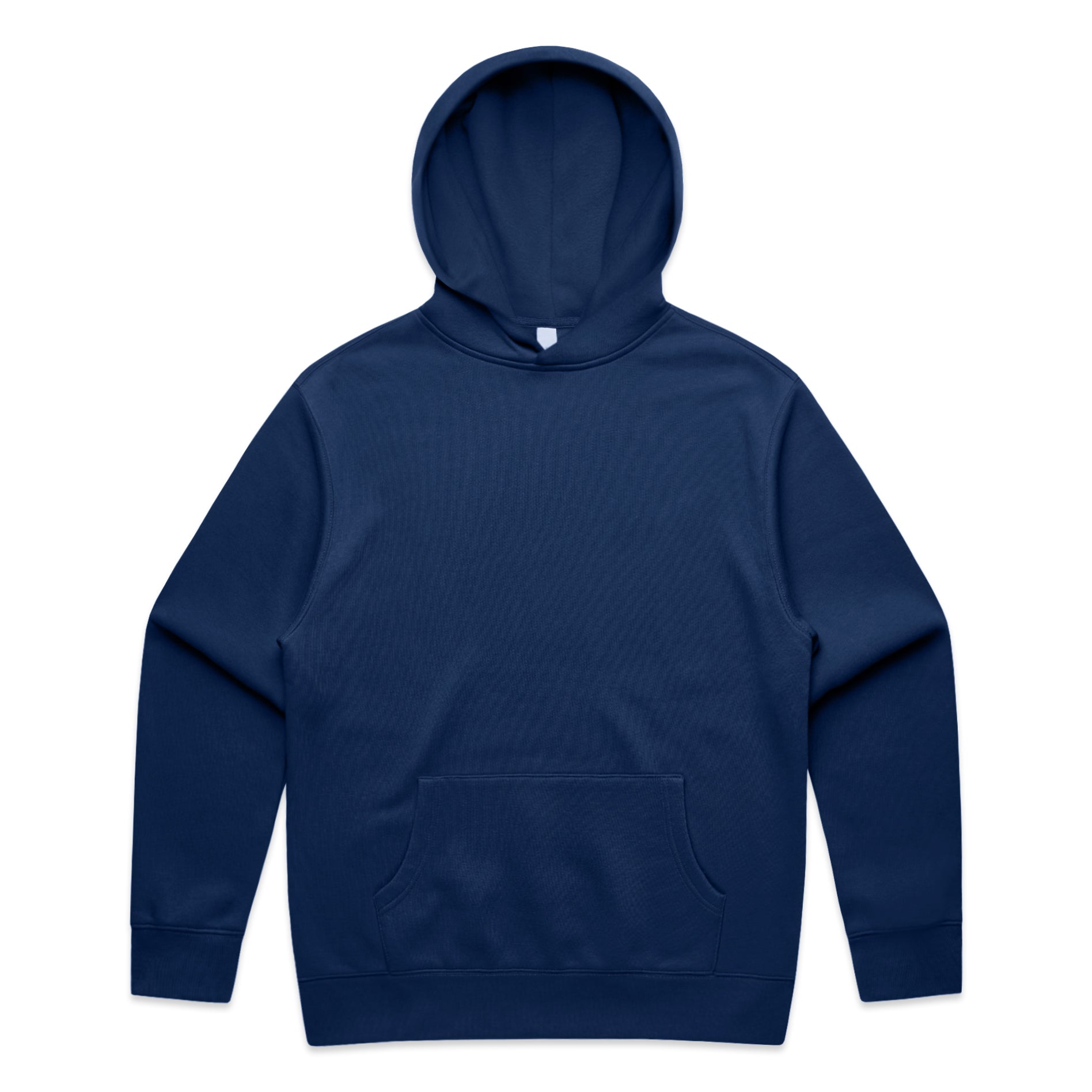 Navy blue hoodie on a white background